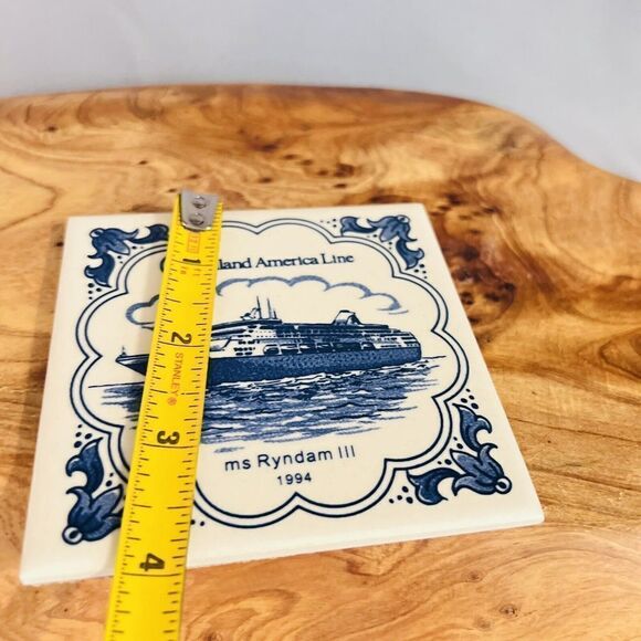 Holland America Line Cruiseline Ms Ryndam III 1994 Ceramic Coaster - Picture 4 of 6